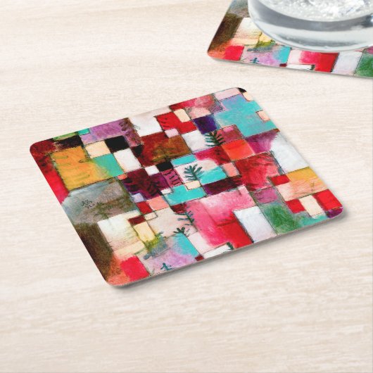 Red Green und Violet, Paul Klee Rechteckiger Pappuntersetzer (angewinkelt)