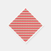 Red Green und White Candle Cane Muster Custom Serviette (Ecke)