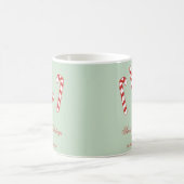 Red, Green und White Candy Cane Weihnachtsmuster Kaffeetasse (Mittel)