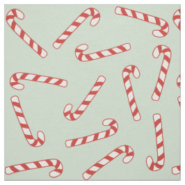 Red, Green und White Candy Cane Weihnachtsmuster Stoff