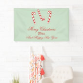 Red, Green und White Candy Canes Weihnachten Banner (Insitu)