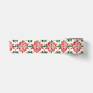 Red Green Vintage Weihnachtsfeiertag Satinband