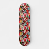 Red Green & Violet Yellow Rhythms Skateboard Bliss (Vorne)