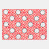 Red & Green Volleyball & Santa Matching Weihnachte Geschenkpapier Set (Vorderseite 2)