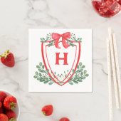 Red Green Wappen Monogram Napkin Serviette (Beispiel)