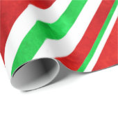 Red Green Watercolor Candy Cane Streifen 2 Geschenkpapier (Rolleneckpunkt)