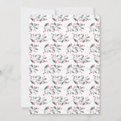 Red & Green Watercolor Heiligabend Party Einladung (Rückseite)