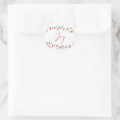 Red Green Watercolor WeihnachtsLICHT Joliday Runder Aufkleber (Tasche)