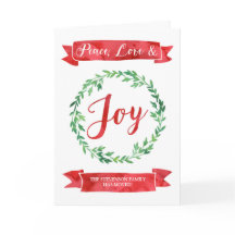 Red Green Watercolor Wreath Weihnachten Neue Adres