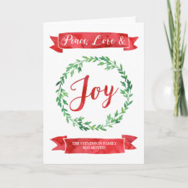 Red Green Watercolor Wreath Weihnachten Neue Adres