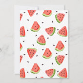 Red Green Watermelon Slices Summer Party Einladung (Rückseite)