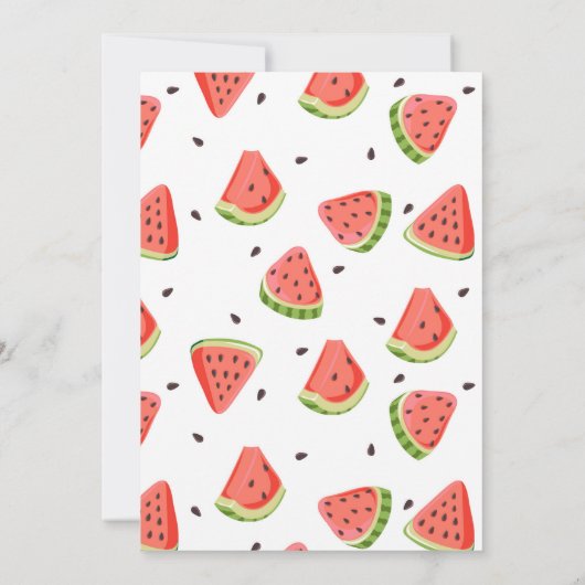 Red Green Watermelon Slices Summer Party Einladung (Rückseite)