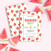 Red Green Watermelon Slices Summer Party Einladung