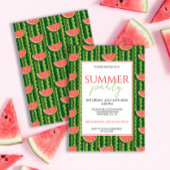 Red Green Watermelon Slices Summer Party Einladung
