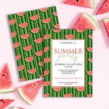 Red Green Watermelon Slices Summer Party