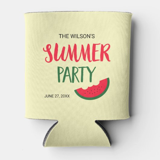 Red Green Watermelon Summer Party Can Cooler Dosenkühler (Vorderseite)