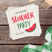 Red Green Watermelon Summer Party Serviette