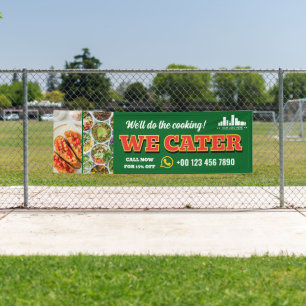 Red Green We Cater Catering Promo Logo-Foto Banner