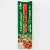 Red Green We Cater Catering Promo Logo-Foto Banner (Vertikal)