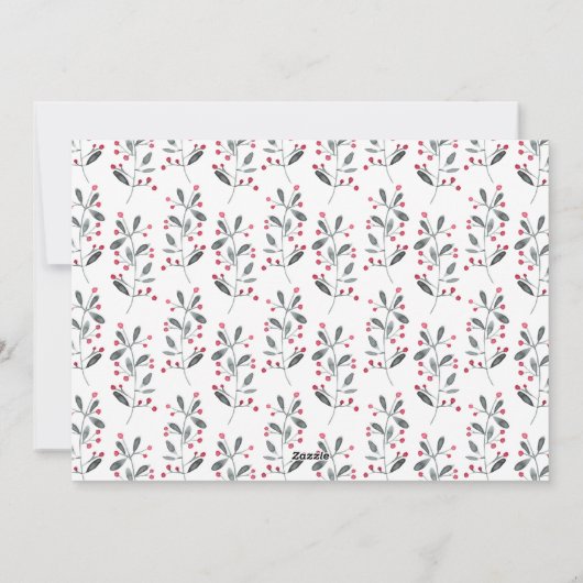 Red & Green Weihnachten Heilige Wünsche Familie (Rückseite)