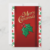 Red Green Weihnachtsfeiertag Einladung (Rückseite)