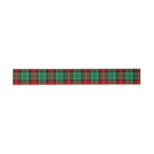 Red Green Weihnachtsfeiertag Kariertes Patchband Einladungsbanderole (Flach)