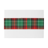 Red Green Weihnachtsfeiertag Kariertes Patchband Einladungsbanderole (Rückseitenbeispiel)