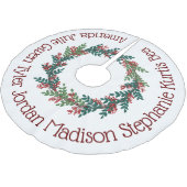 Red Green Weihnachtskranz Familiennamen Polyester Weihnachtsbaumdecke (Schrägansicht)