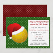 Red & Green Weihnachtsvolleyball-Turnier Einladung (Vorne/Hinten)