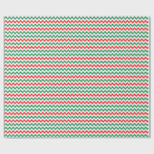 Red Green White Abstrakt Geometric Christmas Geschenkpapier (Flach)