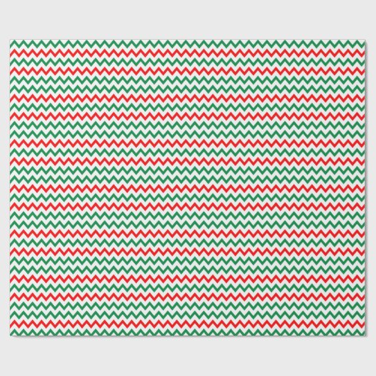 Red Green White Abstrakt Geometric Christmas Geschenkpapier (Flach)