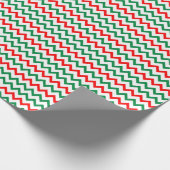 Red Green White Abstrakt Geometric Christmas Geschenkpapier (Ecke)