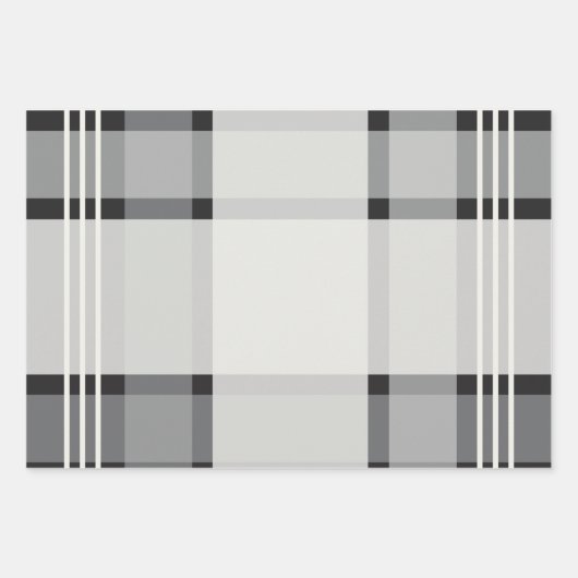 Red Green White Black Kariert Patches Streifen Ges Geschenkpapier Set (Vorderseite 3)