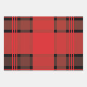 Red Green White Black Kariert Patches Streifen Ges Geschenkpapier Set (Vorderseite)