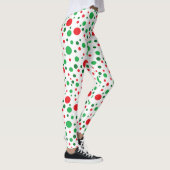 Red Green White Christmas Holiday Leggings (Rechts)
