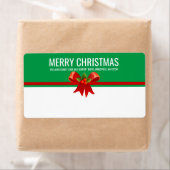 Red Green & White Christmas Shipping Label (Insitu)