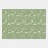 Red green & white Christmas winter cats Geschenkpapier Set (Vorderseite 2)