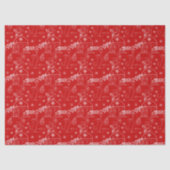 Red green & white Christmas winter cats Seidenpapier (Vorderseite)