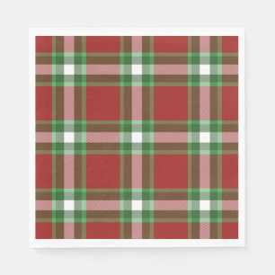 Red Green White Cool Red Lumberjack Kariertes Must Serviette
