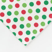 Red Green White Dot Christmas Fleecedecke (Ecke)