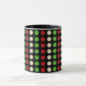 Red Green White Dot Muster Tasse (Zentrum)