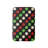 Red Green White Dots Badematte (Vorderseite Vertikal)