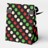 Red Green White Dots Geschenkschachtel (Rückseite)