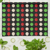 Red Green White Dots Handtuch (Gefaltet)