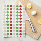 Red Green White Dots Handtuch (Viertel Falte)