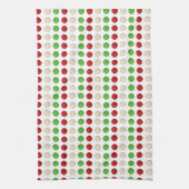 Red Green White Dots Handtuch (Vertikal)