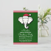 Red Green White Elephant Gift Swap Weihnachtsgesch Einladung (Stehend Vorderseite)