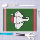 Red & Green White Elephant Weihnachtsgeschenk Part Seidenpapier (Handwerk)