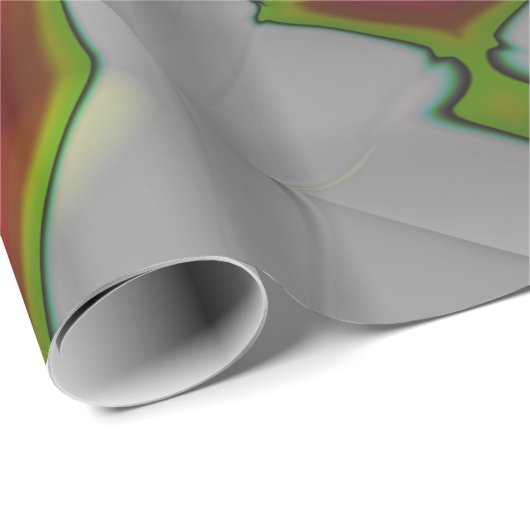 ~ Red Green White Fraktal ~ Christmas Geschenkpapier (Rolleneckpunkt)