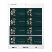 Red Green White Frohe Weihnachtsfoliage Adresse (Vorne)